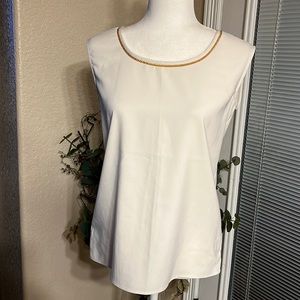 Ann Taylor blouse with gold accents in the collar